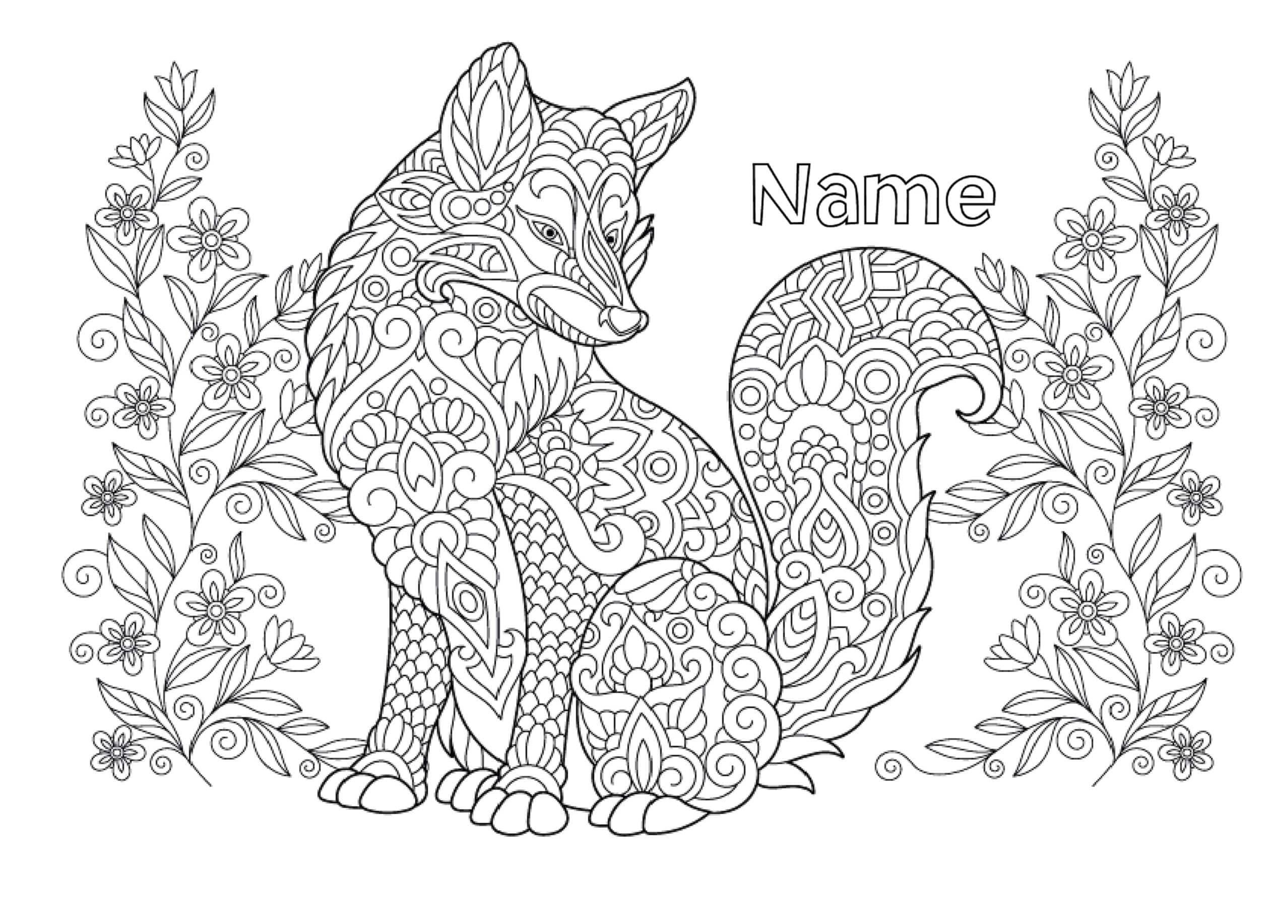 Mandalas Loup 13